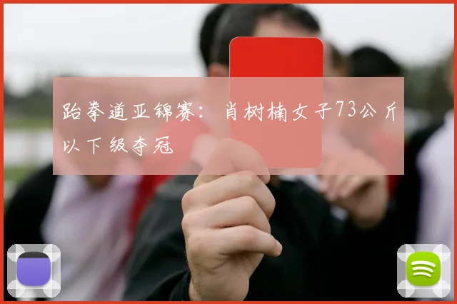 跆拳道亚锦赛:肖树楠女子73公斤以下级夺冠